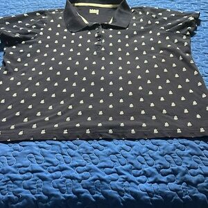 Basic Editions Dark Blue Polo with Sailboat Design